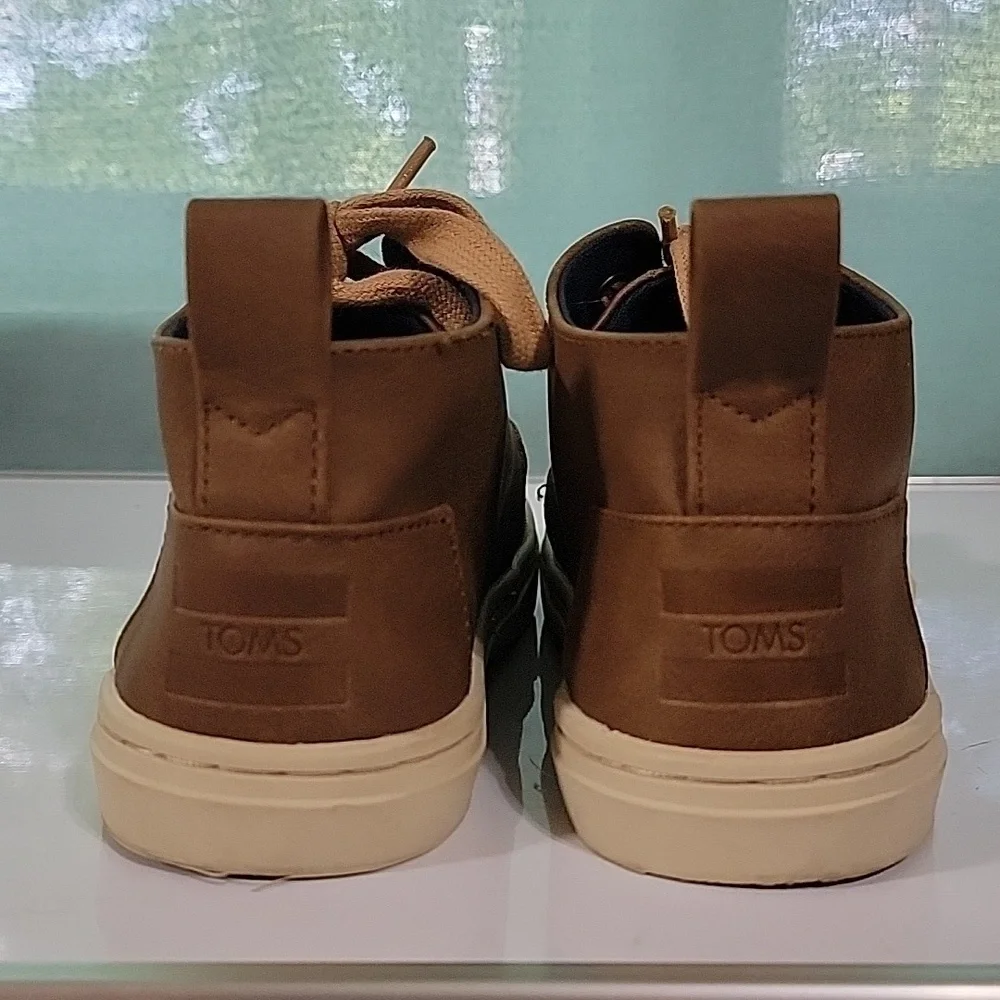 Boys Toms‎ Botas Sneakers, Brown, Size 4, Pre-owned